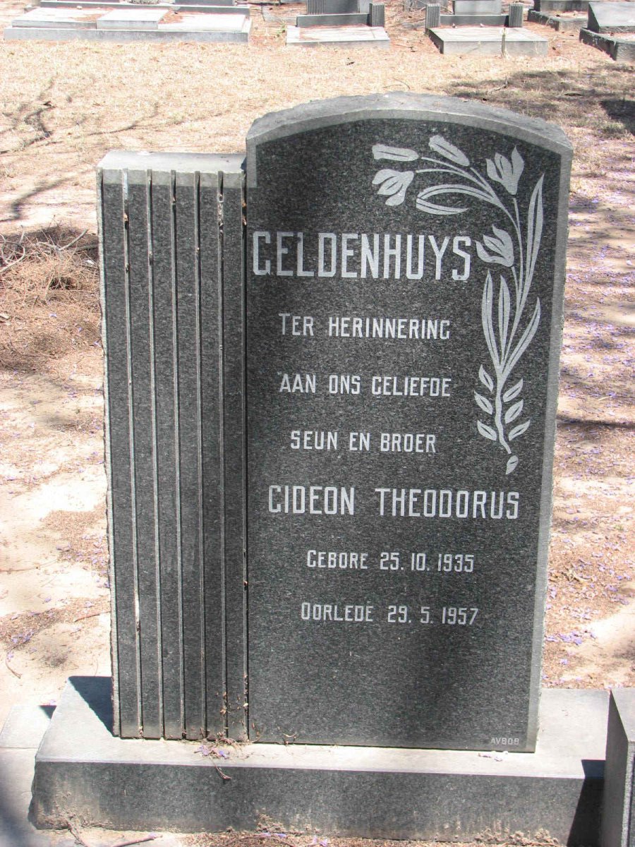GELDENHUYS Gideon Theodorus 1935-1957