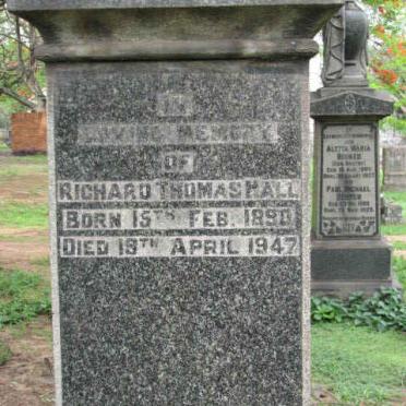 HALL Richard Thomas 1890-1947
