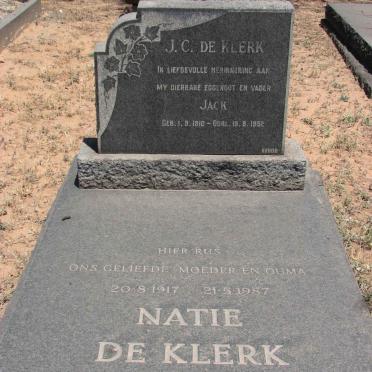 KLERK J.C., de 1910-1952