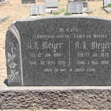 MEYER A.J. 1872-1948 &amp; M.L 1884-1975