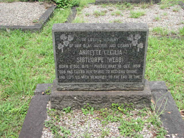 SIBTHORPE Annette Cecilia nee WEBB 1876-1958