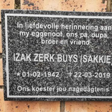 BUYS Izak Zerk 1942-2019