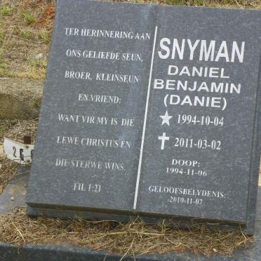 SNYMAN Daniel Benjamin 1994-2011