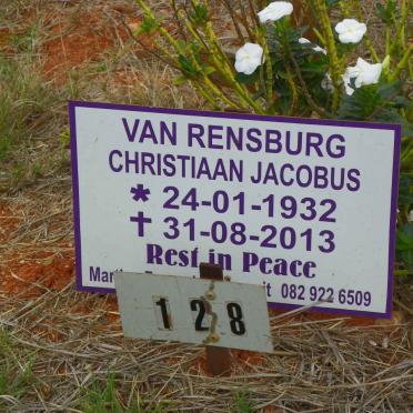 RENSBURG Christiaan Jacobus, van 1932-2013