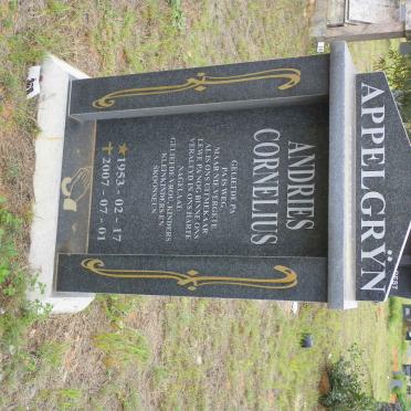 APPELGRŸN Andries Cornelius 1953-2007