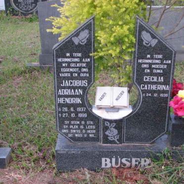 BUSER Jacobus Adriaan Hendrik 1937-1999 &amp; Cecilia Catherina 1939-