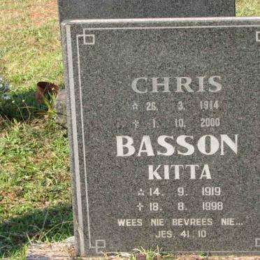 BASSON Chris 1914-2000 &amp; Kitta 1919-1998