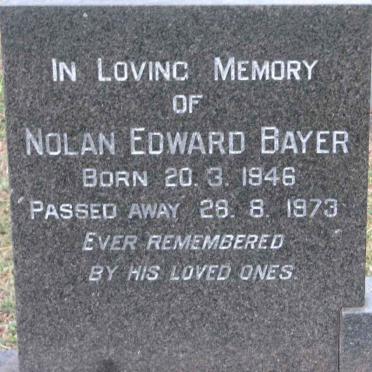 BAYER Nolan Edward 1946-1973