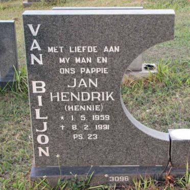 BILJON Jan Hendrik, van 1959-1991
