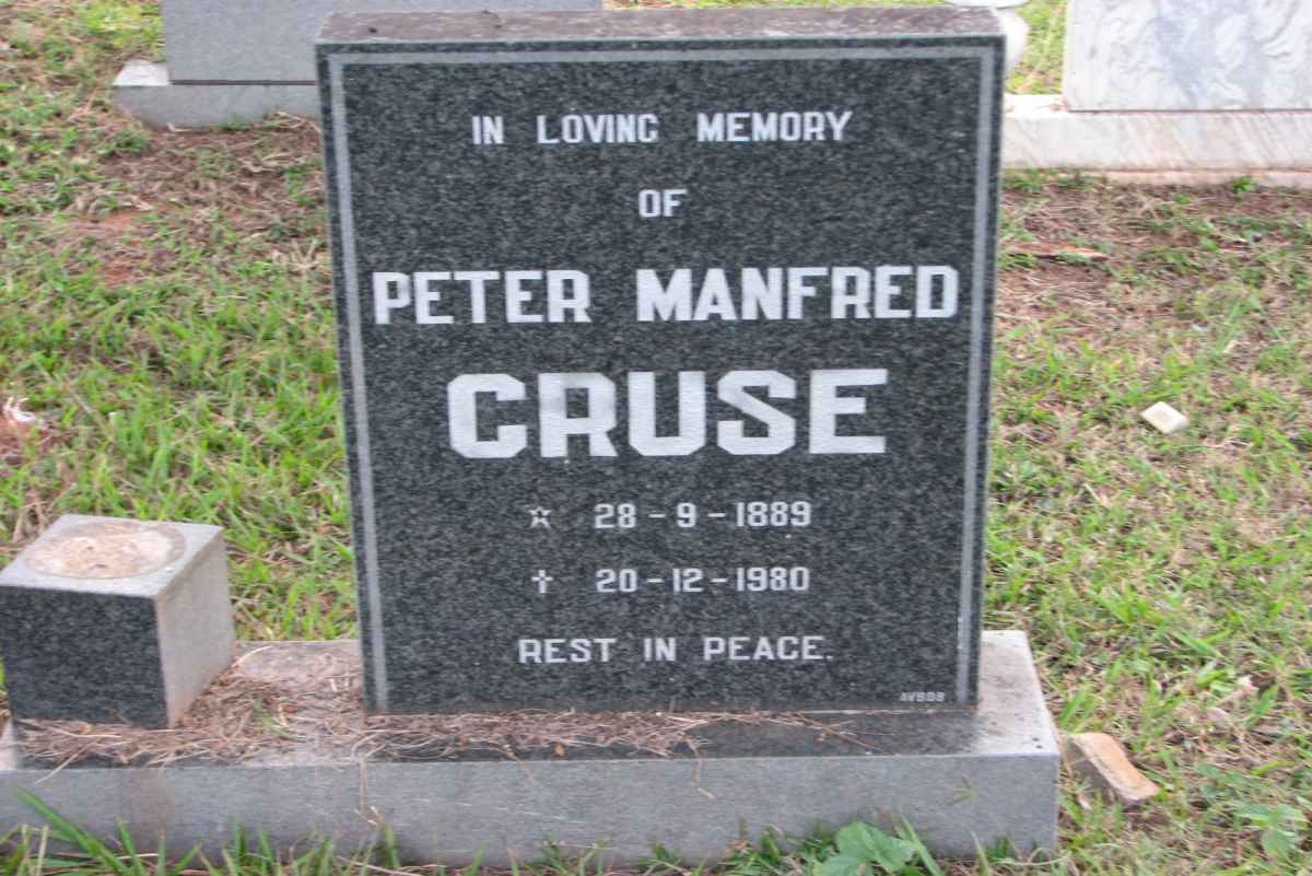 CRUSE Peter Manfred 1889-1980