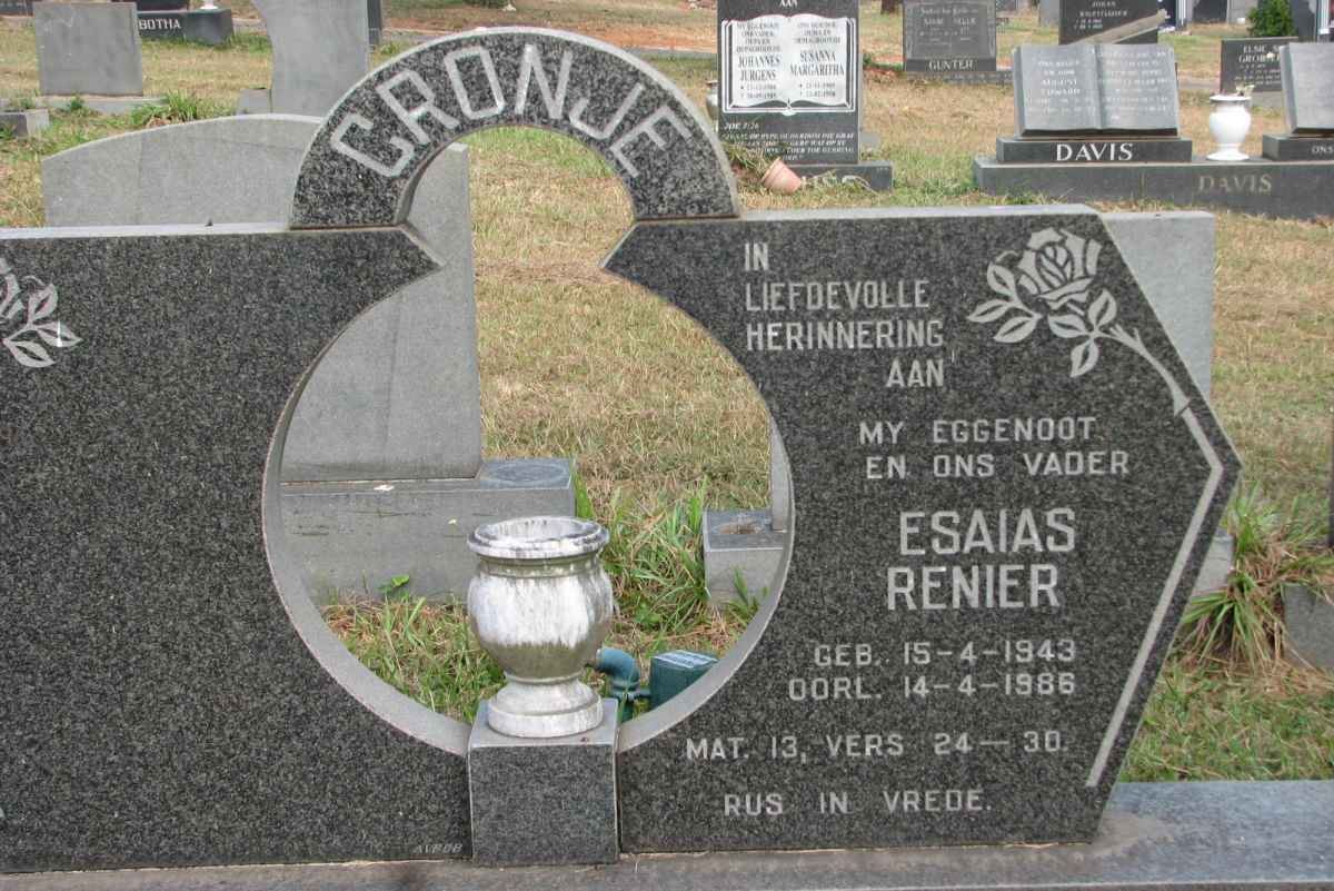 CRONJE Esaias Renier 1943-1986