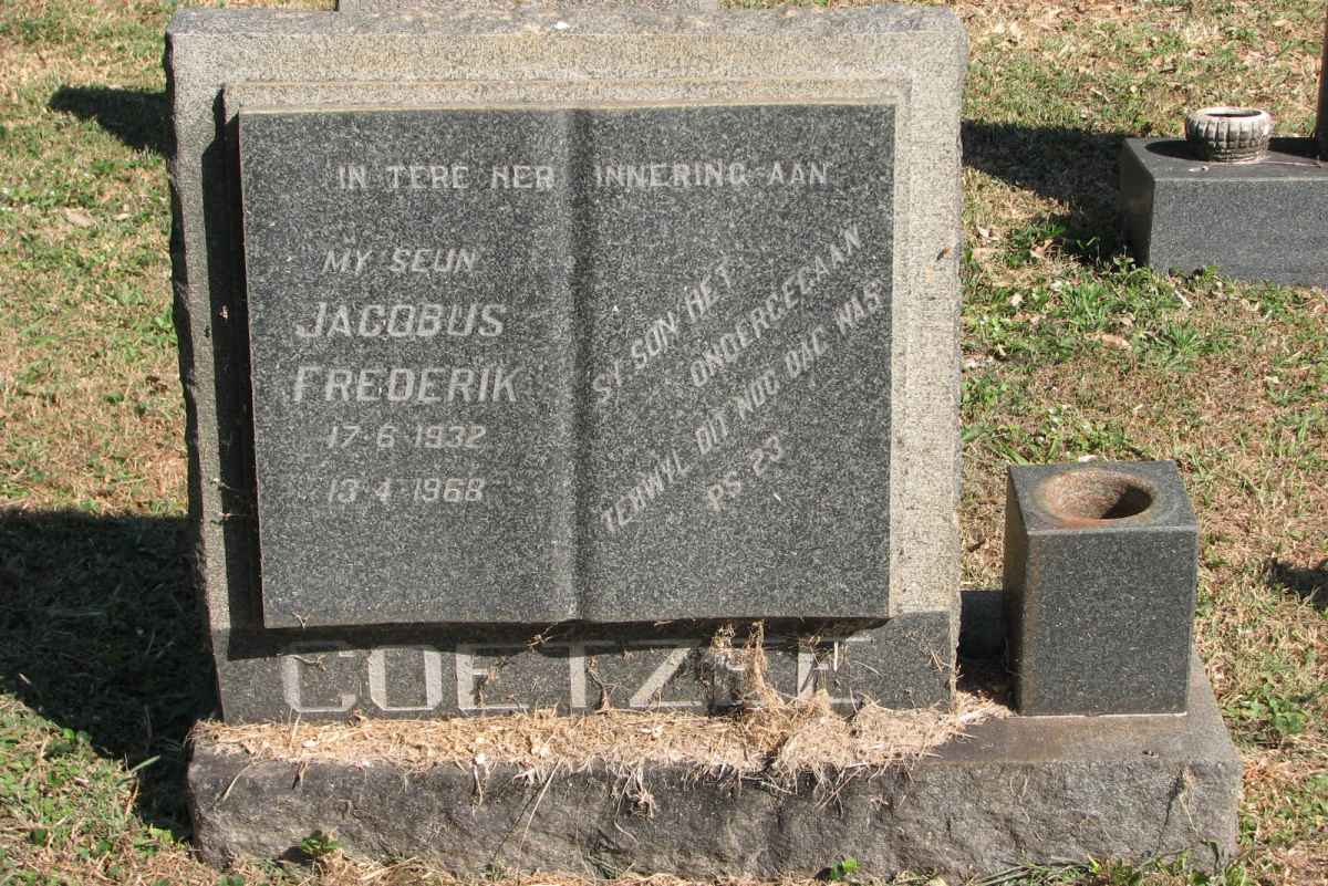 COETZEE Jacobus Frederik 1932-1968