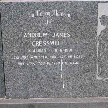 CRESSWELL Andrew James 1899-1991