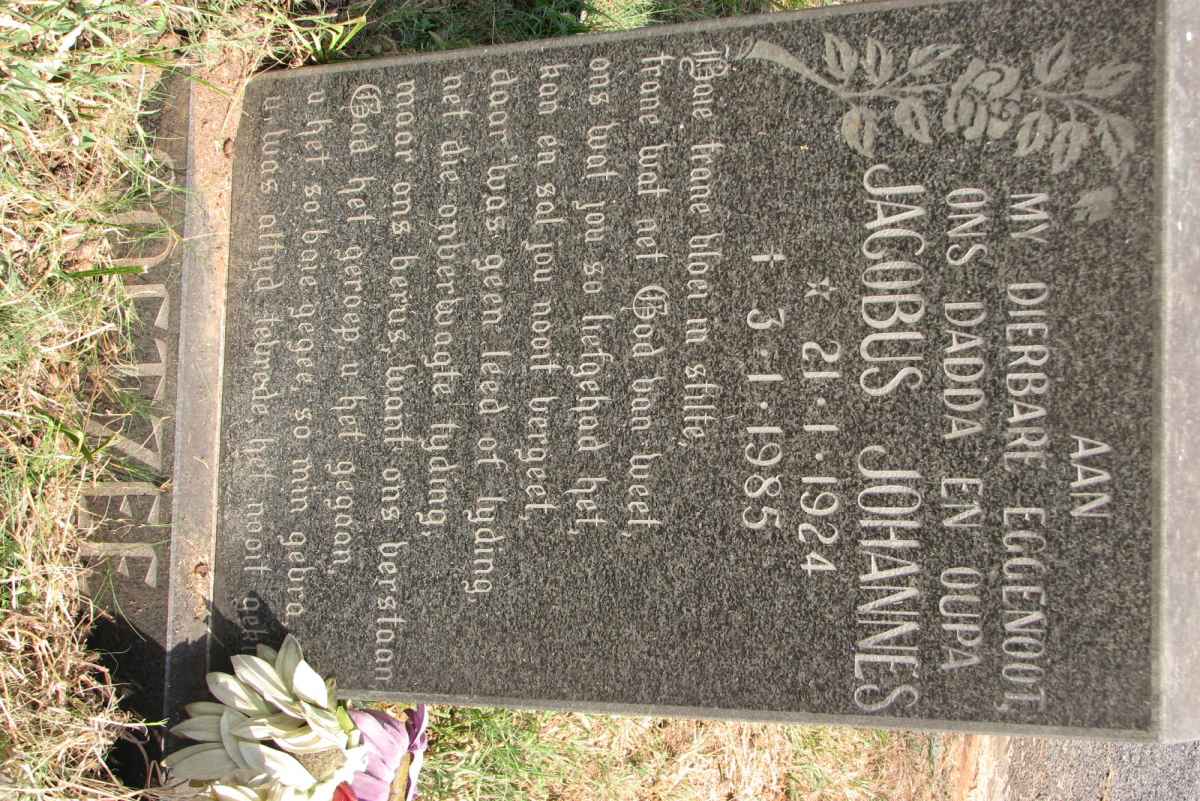 COETZEE Jacobus Johannes 1924-1985
