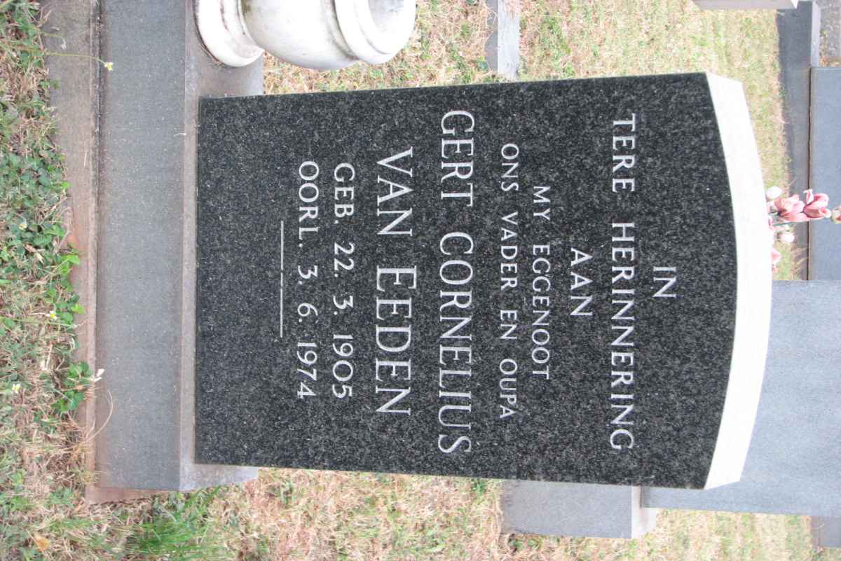 EEDEN Gert Cornelius, van 1905-1974