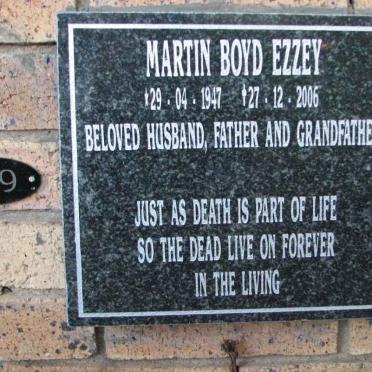 EZZEY Martin Boyd 1947-2006