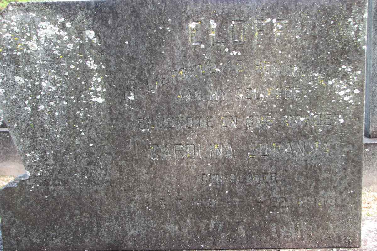 ELOFF Carolina Johanna nee OLIVIER 1931-19??