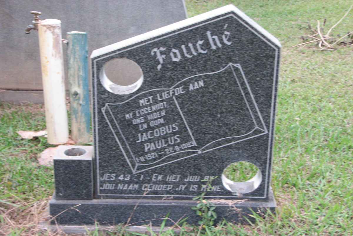 FOUCHÉ Jacobus Paulus 1921-1983