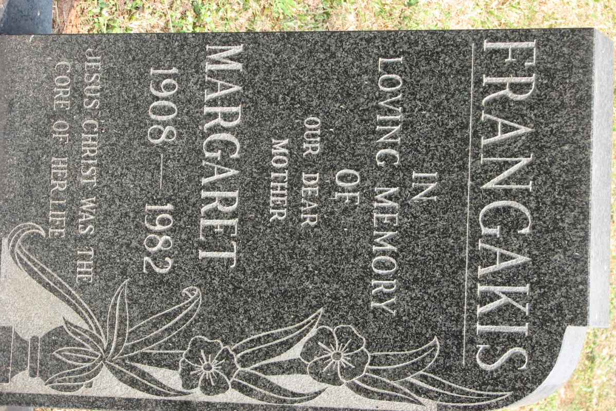 FRANGAKIS Margaret 1908-1982