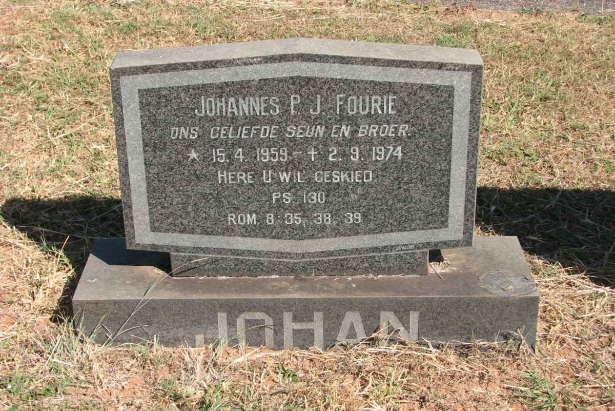 FOURIE Johannes P.J. 1959-1974