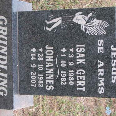GRUNDLING Isak Gert 1980-1982 :: GRUNDLING Johannes 1982-2007