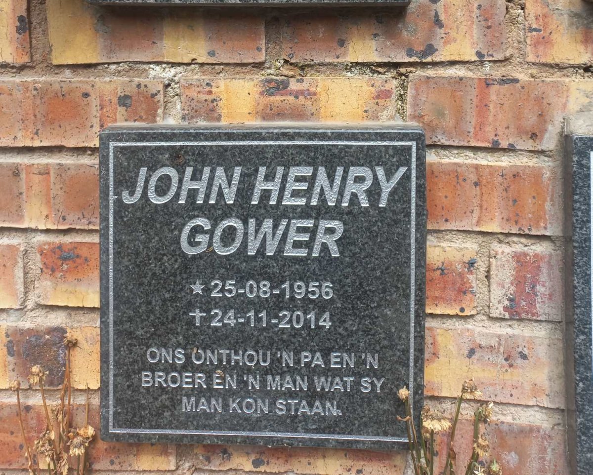 GOWER John Henry 1956-2014