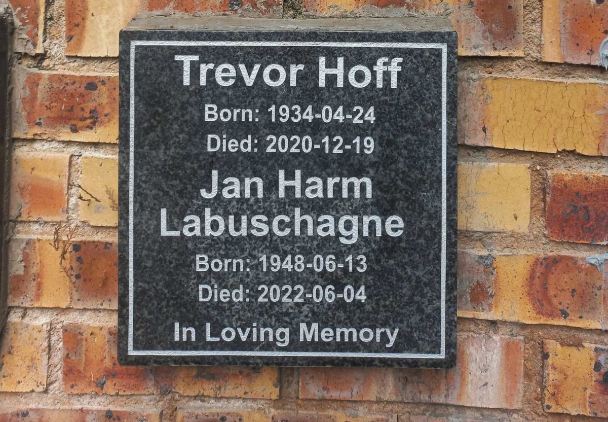 HOFF Trevor 1934-2020 :: LABUSCHAGNE Jan Harm 1948-2022