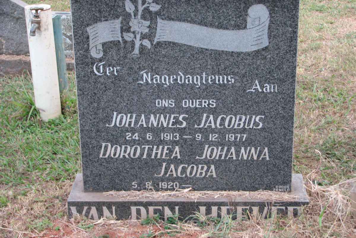 HEEVER Johannes Jacobus, van den 1913-1977 &amp; Dorothea Johanna Jacoba 1920-