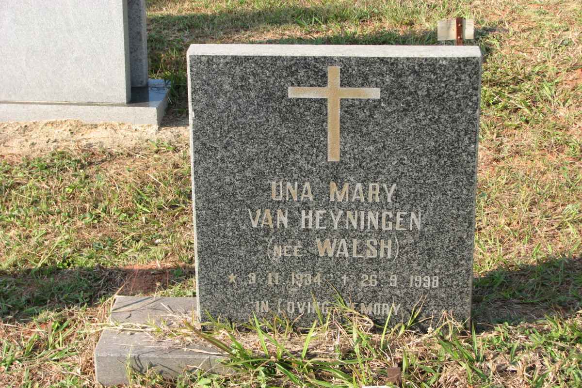 HEYNINGEN Una Mary, van nee WALSH 1934-1998
