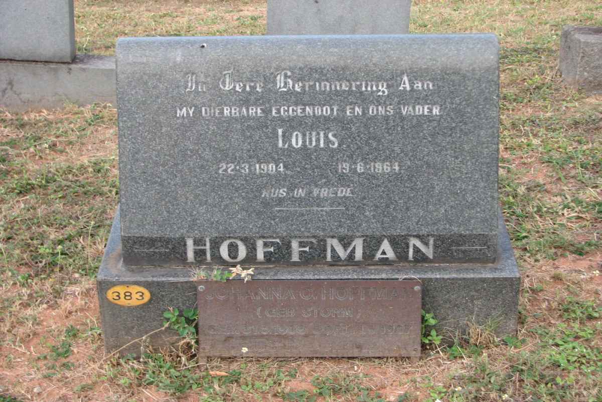 HOFFMAN Louis 1904-1964 &amp; Johanna C. STORM 1909-1987 _1