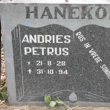 HANEKOM Andries Petrus 1928-1994