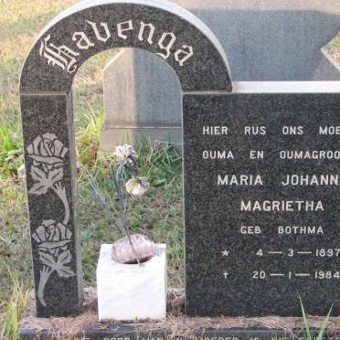 HAVENGA Maria Johanna Magrietha nee BOTHMA 1897-1984