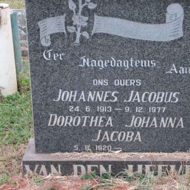 HEEVER Johannes Jacobus, van den 1913-1977 &amp; Dorothea Johanna Jacoba 1920-
