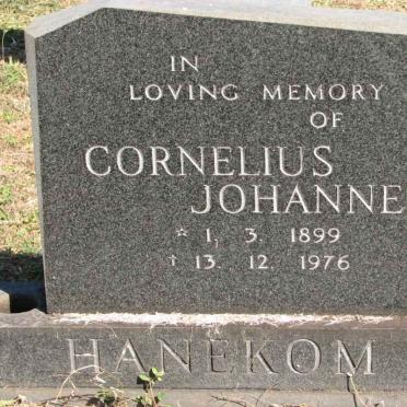 HANEKOM Cornelius Johannes 1899-1976