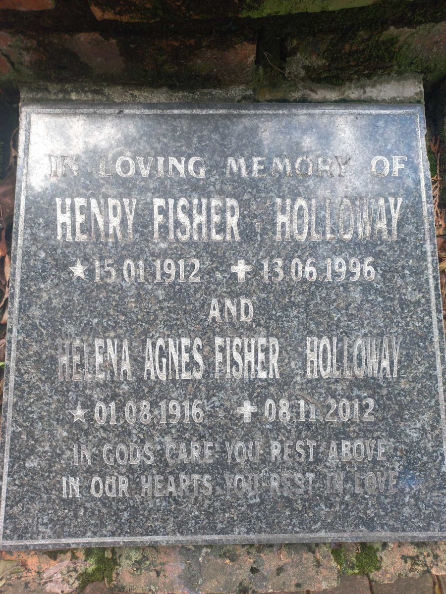 HOLLOWAY Henry, FISHER- 1912-1996 & Helena Agnes 1916-2012