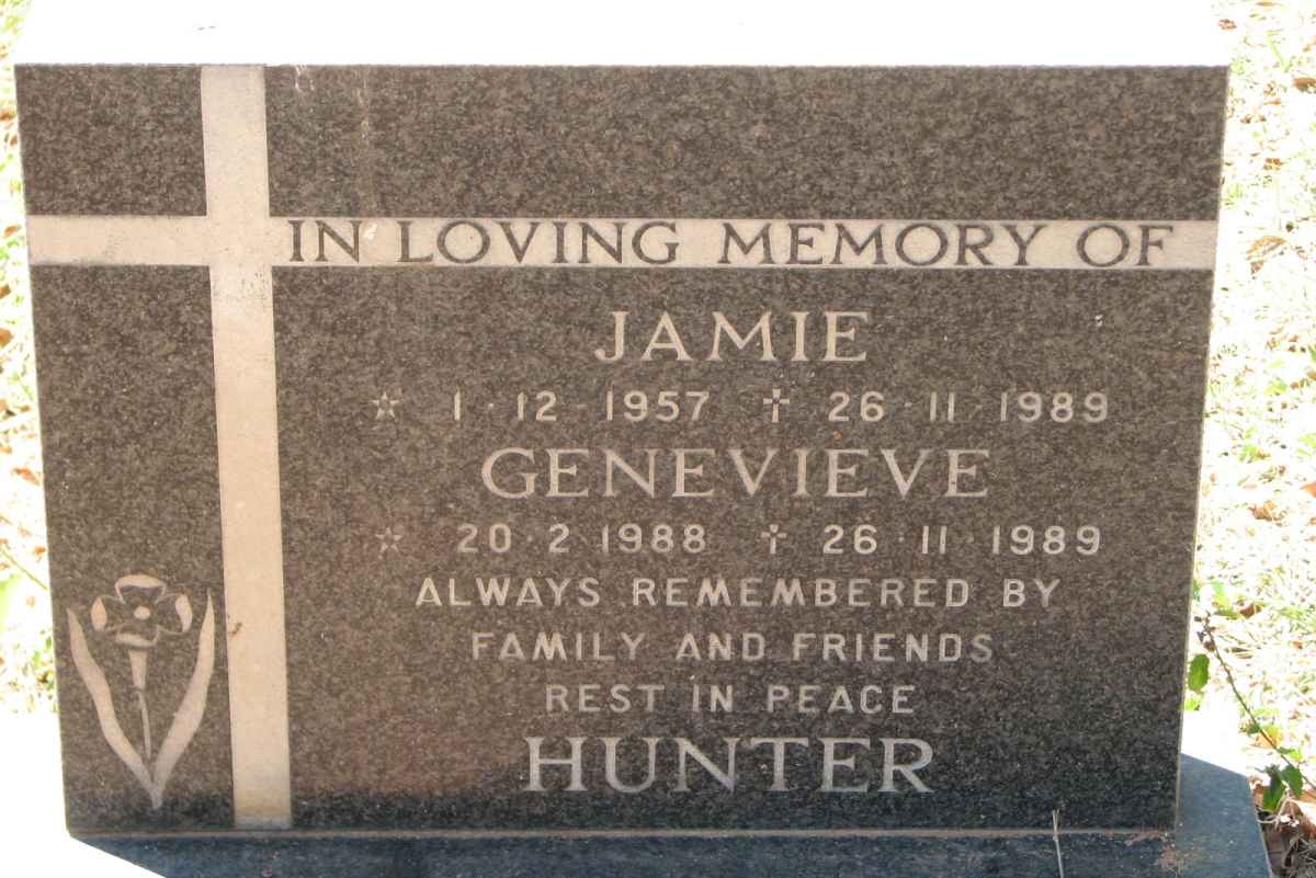 HUNTER Jamie 1957-1989 :: HUNTER Genevieve 1988-1989