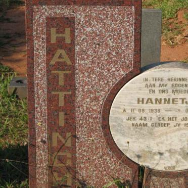 HATTINGH Hannetjie 1938-1997