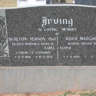 IRVING Burlton Vernon 1899-1972 &amp; Judith Margaret 1896-1981