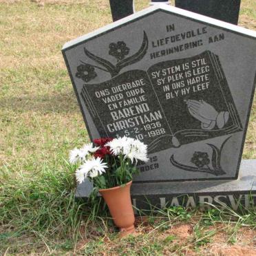 JAARSVELD Barend Christiaan, van 1936-1988