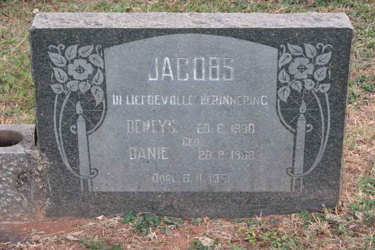 JACOBS Deneys 1930-1961 :: JACOBS Danie 1956-1961