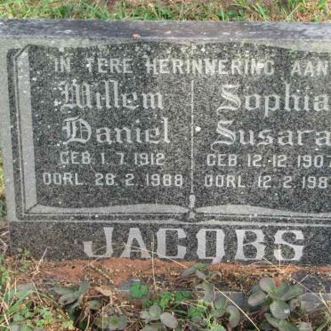 JACOBS Willem Daniel 1912-1988 Sophia Susara 1907-1987