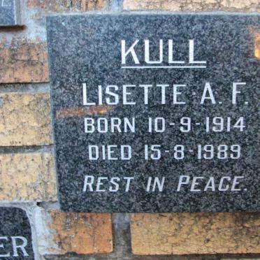 KULL Lisette A.F. 1914-1989