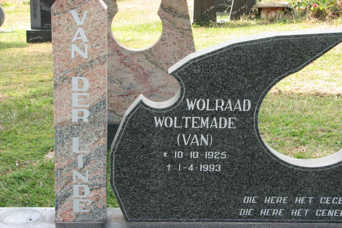 LINDE  Wolraad Waltemade, van der 1925-1993