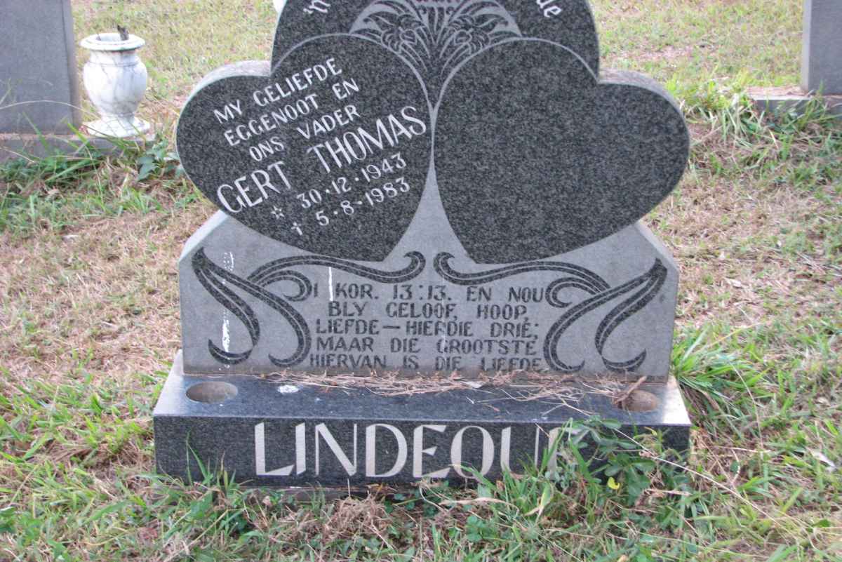 LINDEQUE Gert Thomas 1943-1983