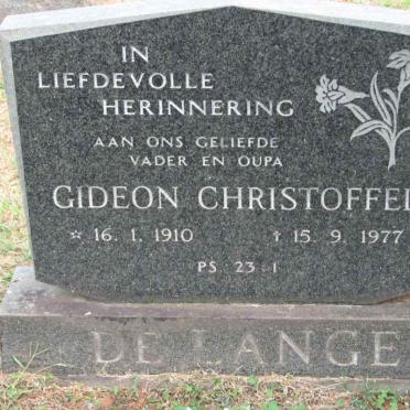 LANGE Gideon Christoffel, de 1910-1977