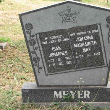 MEYER Isak Johannes 1950-1995 &amp; Johanna Margareth May 1947-