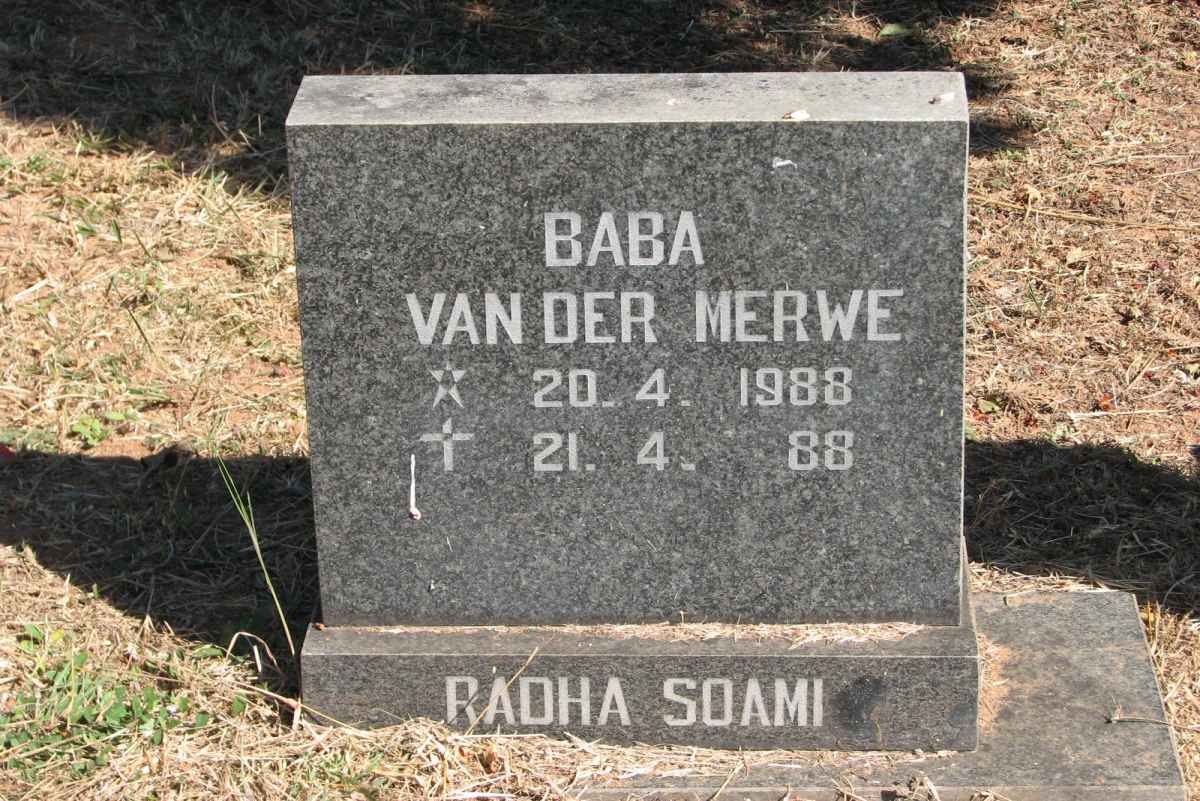 MERWE Baba, van der 1988-1988