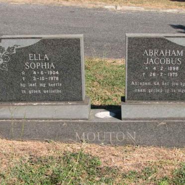 MOUTON Abraham Jacobus 1898-1975 &amp; Ella Sophia 1904-1978