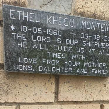 MONTEIRO Ethel Khesu 1960-2002
