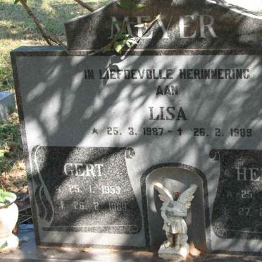 MEYER Gert 1953-1989 &amp; Hettie 1953-1989 :: MEYER Lisa 1987-1989